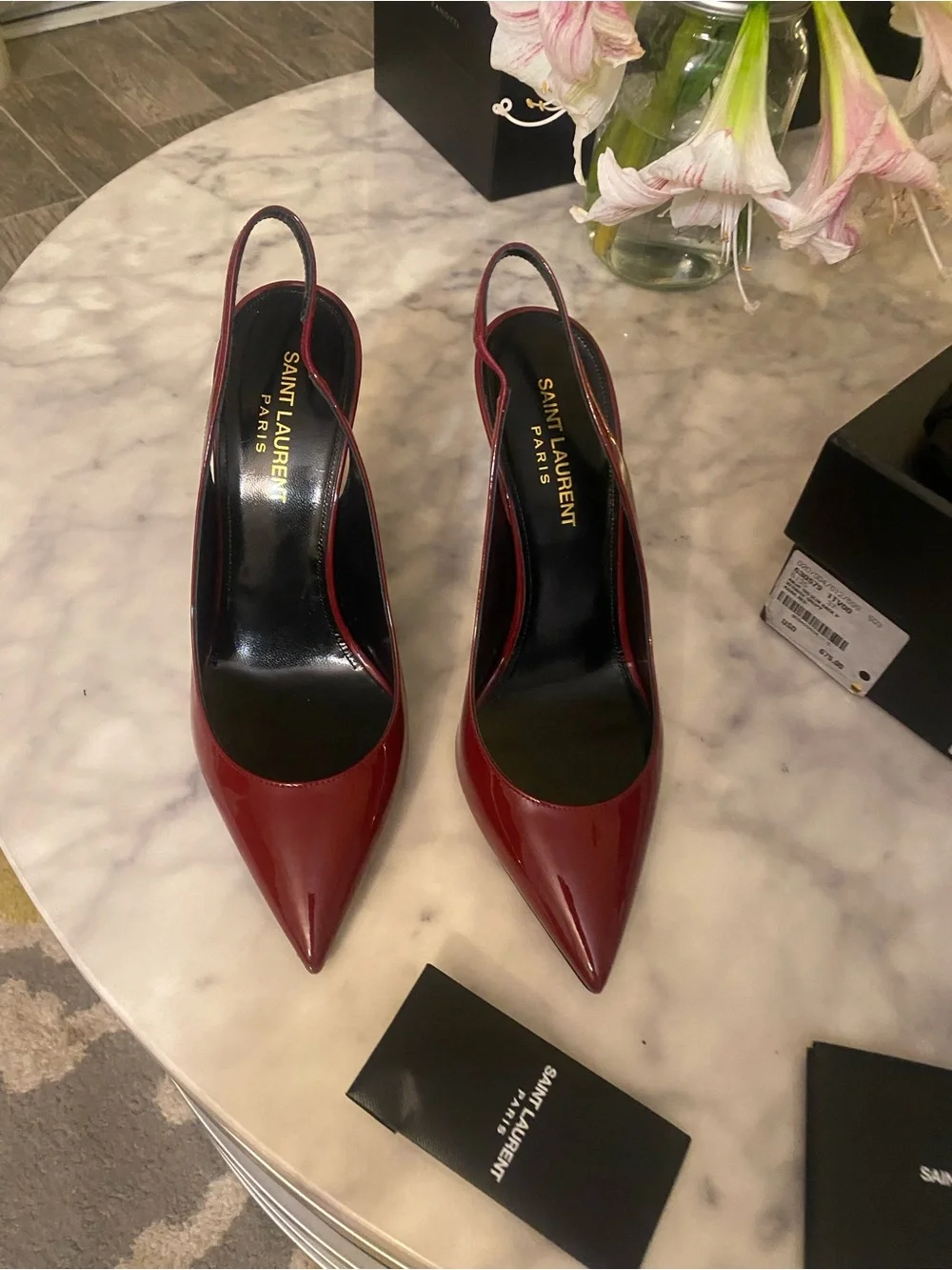 RED YSL HEEL- like new - Picture 3 of 16